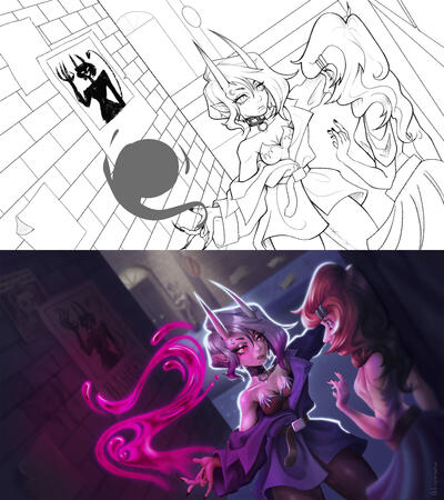 Illustration Example (Line and Full render)